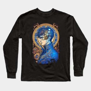 Steampunk Man - A fusion of old and new technology Long Sleeve T-Shirt